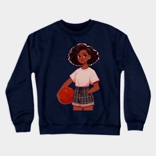 Female basketball player Crewneck Sweatshirt